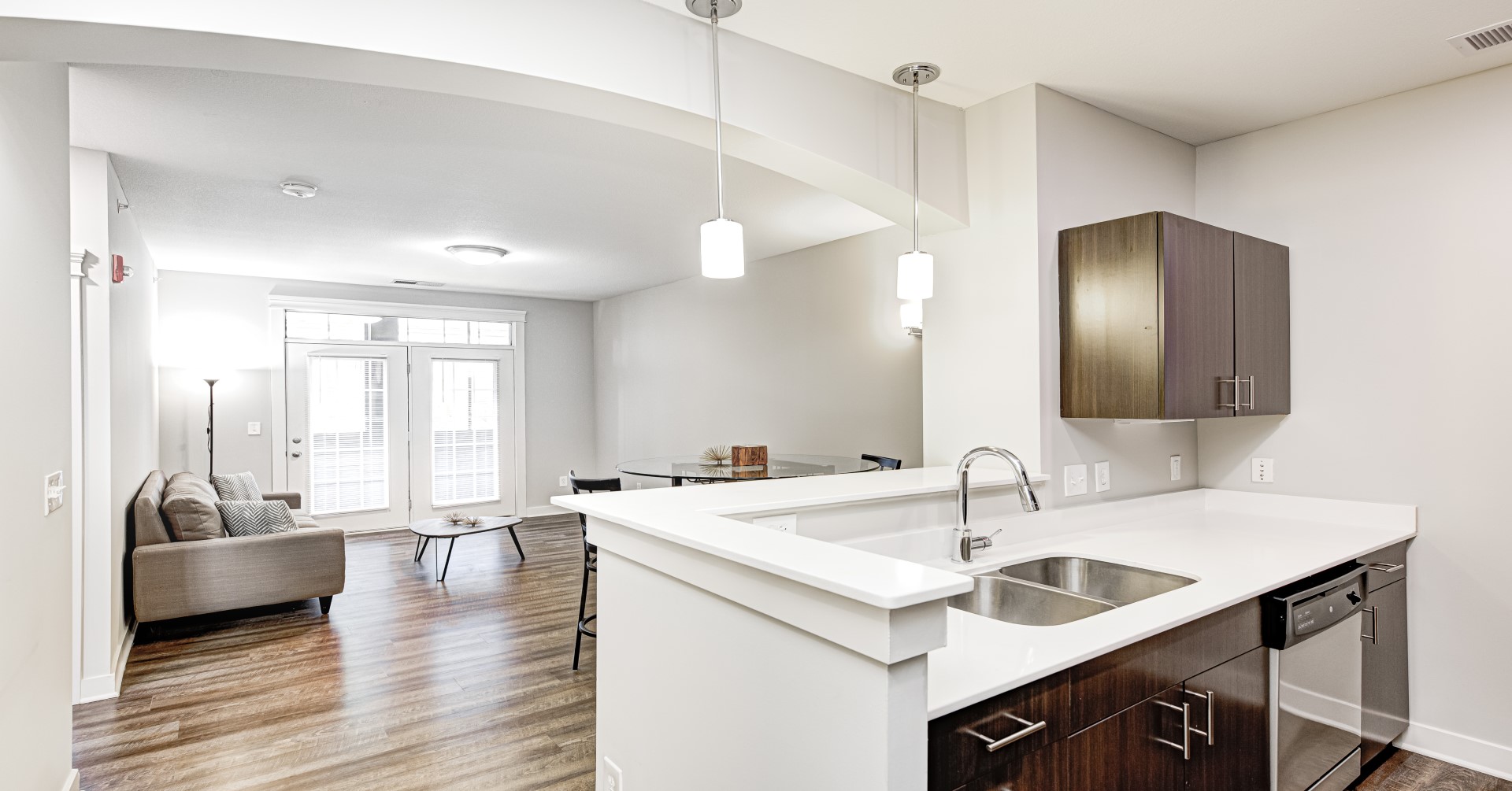 City Flats at Walnut Kitchen to Living Room